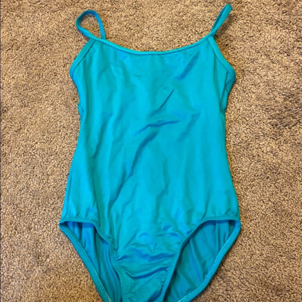 Turquoise CAPEZIO dance leotard